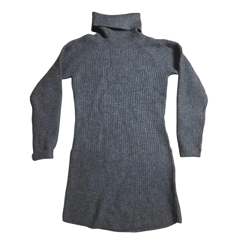 KUHL Siena Sweater Dress Waffle Knit Turtleneck  XS Acrylic Blend Elevated Basic